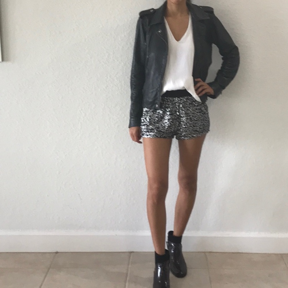 Zara sequin shorts